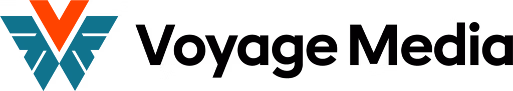 Brand logo featuring teal geometric wings forming a W shape with an orange V above.